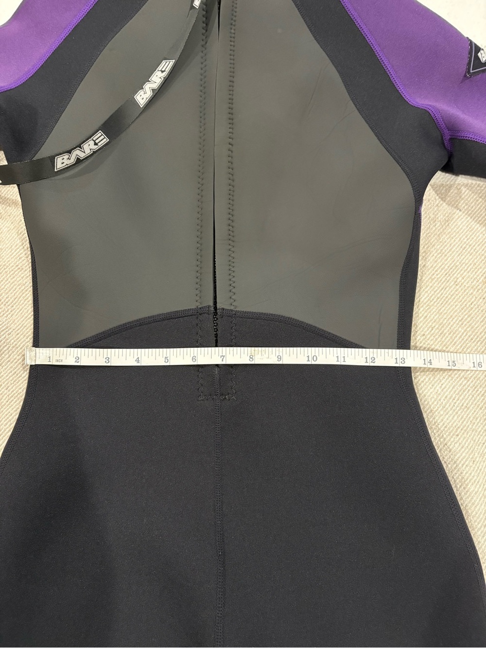 Vintage BARE Women’s 11-12 Purple & Black Aqualite Full Wetsuit - Picture 12 of 13